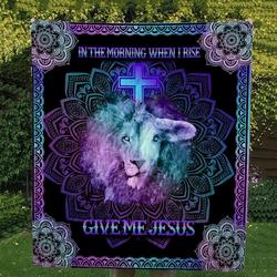 When I Rise Give Me Jesus Quilt For Christians and Home Decor