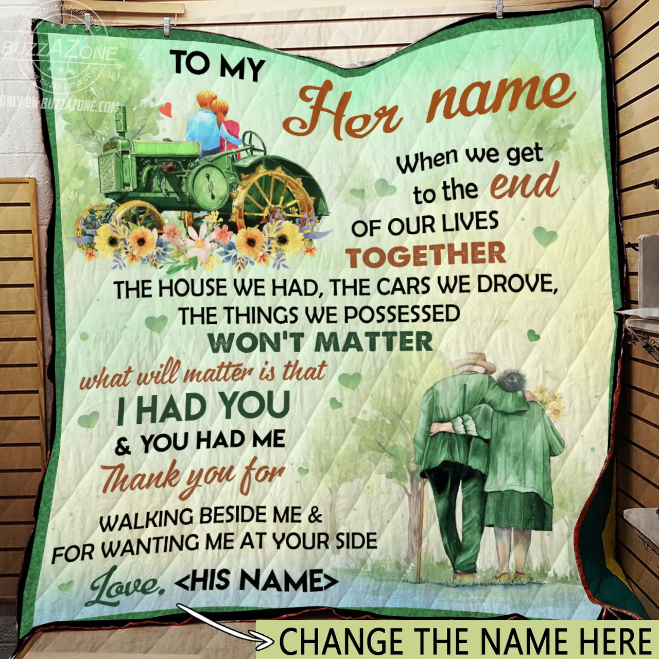When We Get To The End Of Our Lives Farmer Personalized Quilt Bt and Home Decor