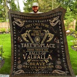 Where The Brave Shall Live Forever Valhalla Blanket Kc1507 Quilt and Home Decor