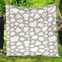 White And Grey Cow Cl17100696Mdq Quilt Blanket and Home Decor