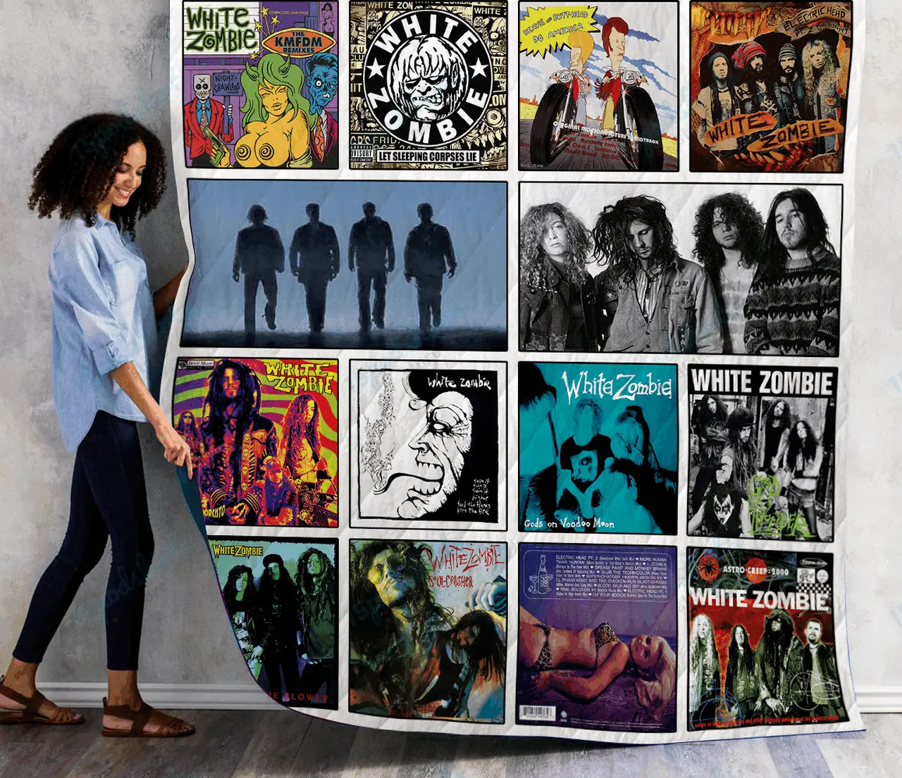 White Zombie Albums Quilt Blanket Ver14 and Home Decor