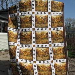 Whitetail Deer Cla040733 Quilt Blanket and Home Decor