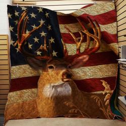 Whitetail Deer Lover Hunting Quilt and Home Decor