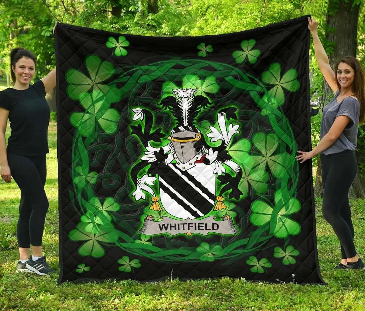 Whitfield Ireland Irish Celtic Shamrock Knot Circle JFJ14879 3D Customized Quilt 2707 and Home Decor