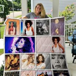 Whitney Houston Quilt Blanket and Home Decor