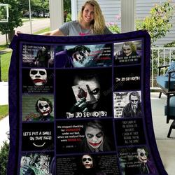 Why So Serious Joker Face Quilt Blanket and Home Decor