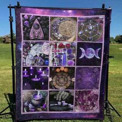 Wicca Symbol Quilt Blanket Great Customized Gifts For Birthday Christmas Thanksgiving Perfect Gifts For Wicca Lover and Home Decor