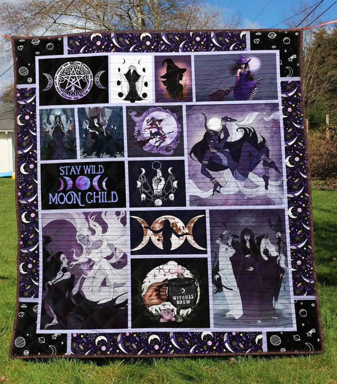 Wicca Tu 3D Personalized Customized Quilt Blanket 532 and Home Decor