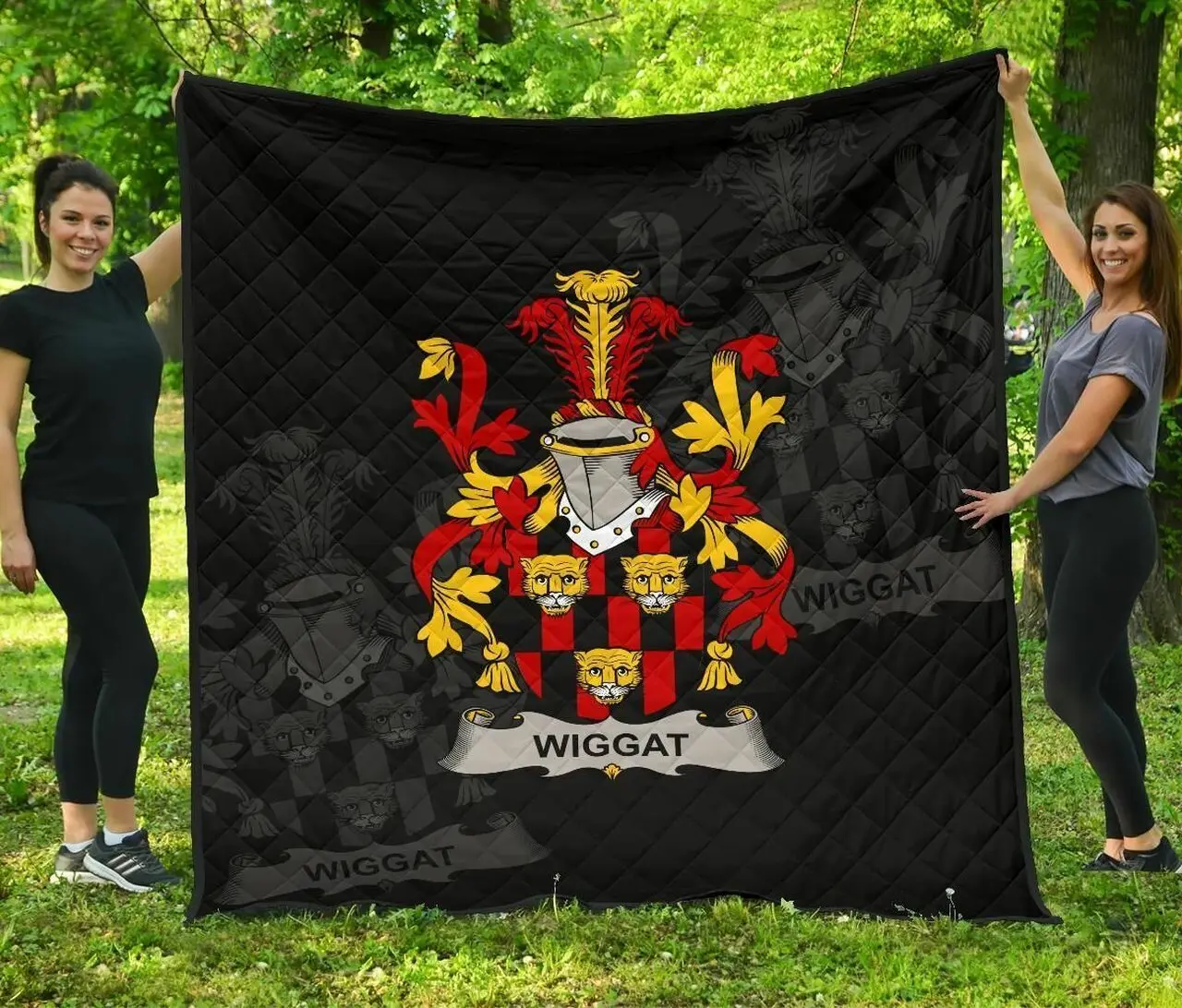 Wiggat Ireland Irish Family Crest JFJ14915 3D Customized Quilt 2707 and Home Decor