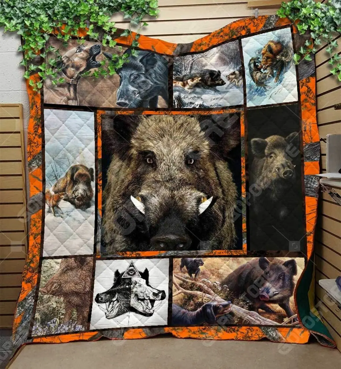 Wild Boar Art Collection Like 3D Personalized Customized Quilt Blanket 1277 and Home Decor