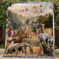 Wildlife Quilt Blanket and Home Decor