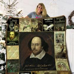 William Shakespeare Quilt Blanket and Home Decor