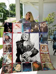 Willie Nelson Quilt Blanket For Fans and Home Decor