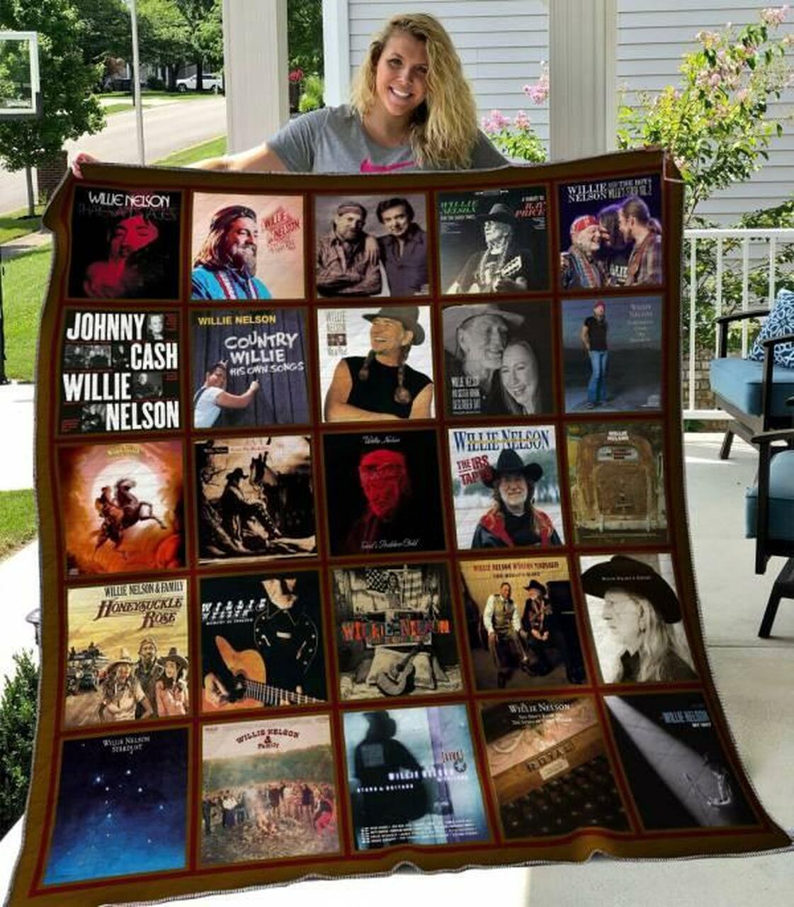 Willie Nelson Quilt Blanket Hvt050625 Quilt and Home Decor