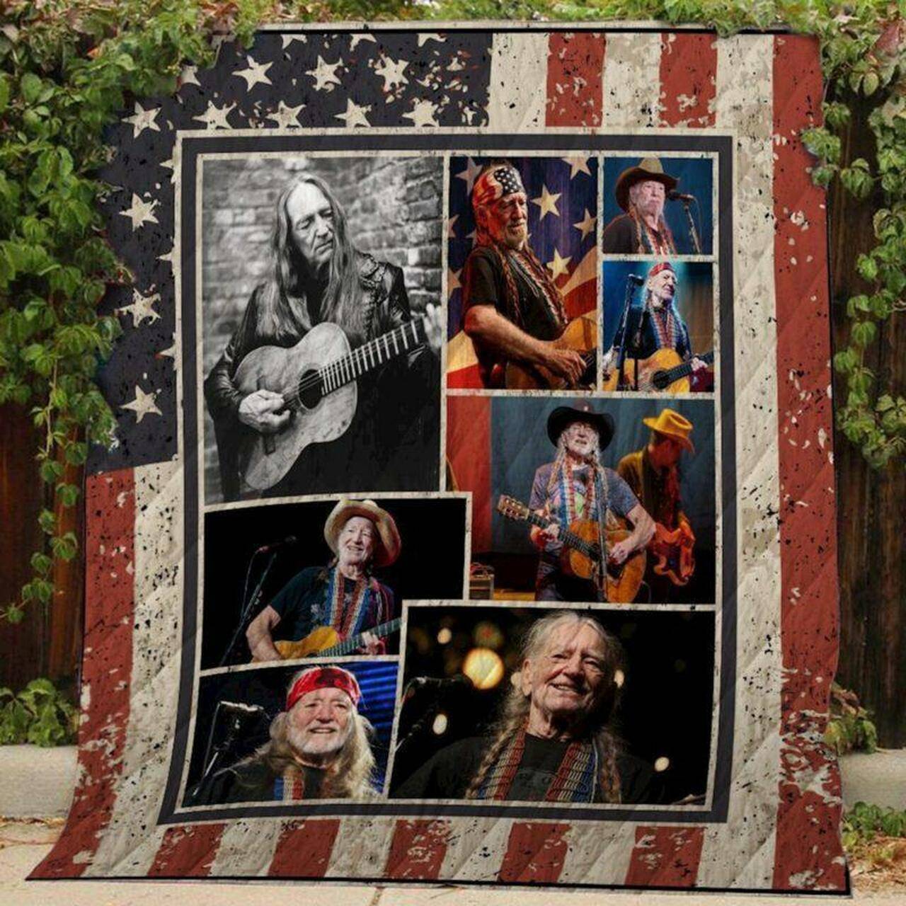Willie Nelson Quilt V1 and Home Decor