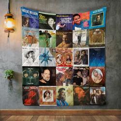 Willie Nelson Style 2 Quilt Blanket and Home Decor