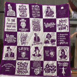 Willy Wonka And The Chocolate Factory T-Shirt Quilt and Home Decor