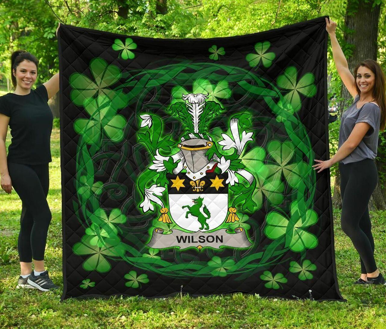 Wilson Ireland Irish Celtic Shamrock Knot Circle JFJ14953 3D Customized Quilt 2707 and Home Decor