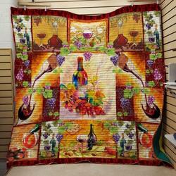 Wine And Grape Quilt and Home Decor