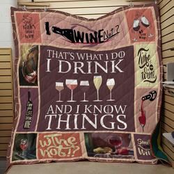 Wine Lover 3D Customized Quilt Blanket 179 and Home Decor