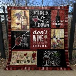 Wine Me Up And Watch Me Go Quilt Blanket Tt99  Quilt and Home Decor
