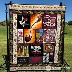 Wine Me Up Quilt Blanket Yct8  Quilt and Home Decor