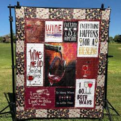 Wine Me Up Quilt Blanket Ytp0  Quilt and Home Decor
