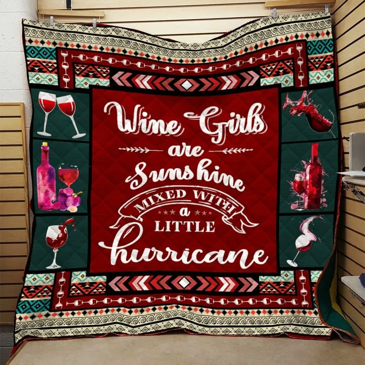 Wine Quilt Blanket Dhc0910556Vt and Home Decor