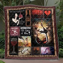 Wine Time Quilt Blanket Tm99  Quilt and Home Decor