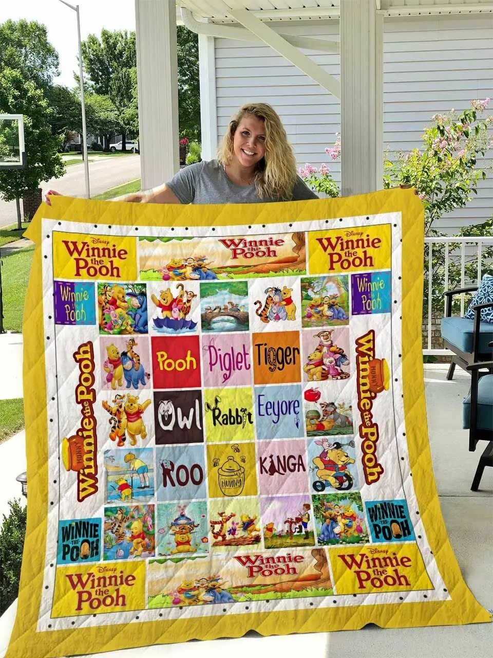 Winnie The Pooh Friends Quilt Blanket and Home Decor