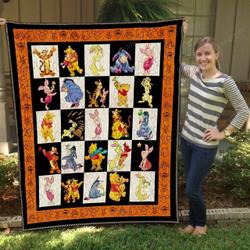 Winnie The Pooh Quilt Blanket For Fans and Home Decor