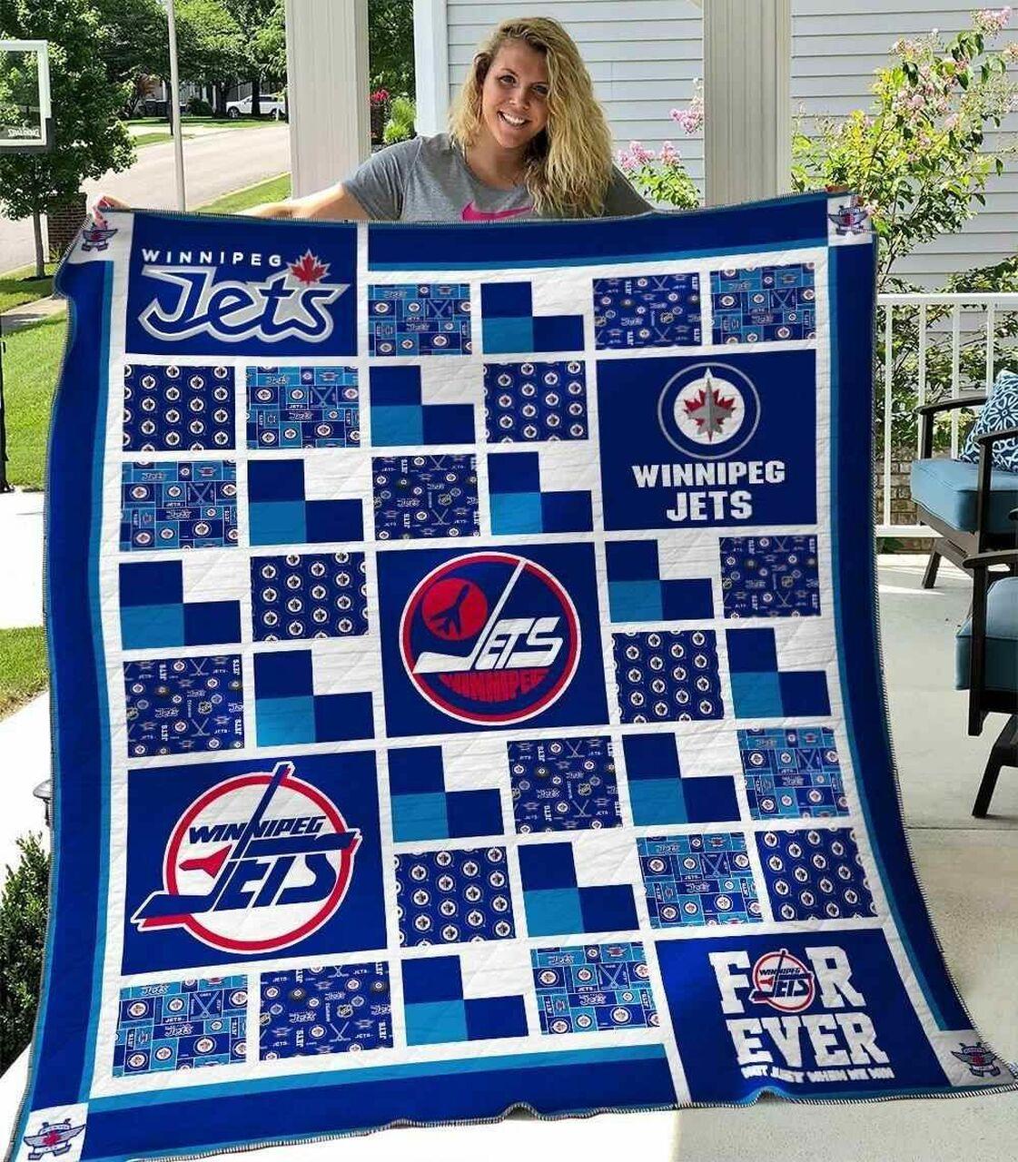 Winnipeg Jets V2 Blanket Th2906 Quilt and Home Decor