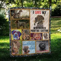 Wirehaired Pointing Griffon Color Cl10100251Mdq Quilt Blanket and Home Decor