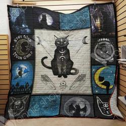Witch Cat Quilt Erf and Home Decor