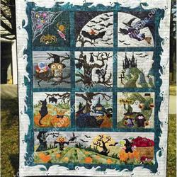 Witching You A Happy Halloween Blankets Lv01  Quilt and Home Decor