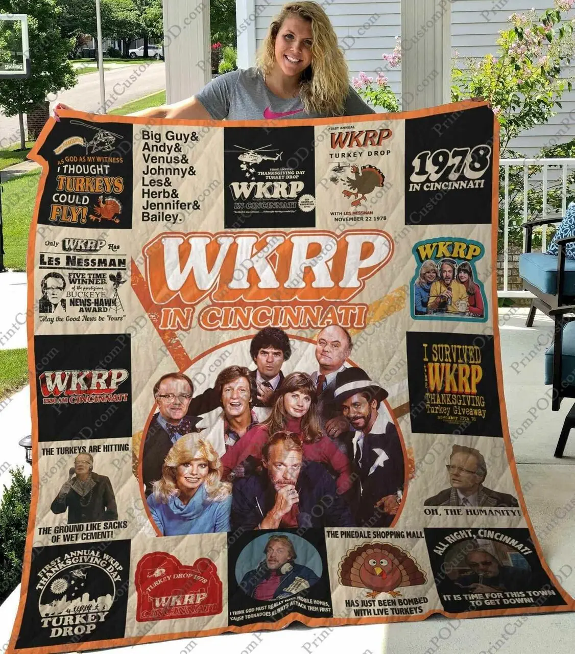 Wkrp In Cincinnati Blanket Th1607 Quilt and Home Decor