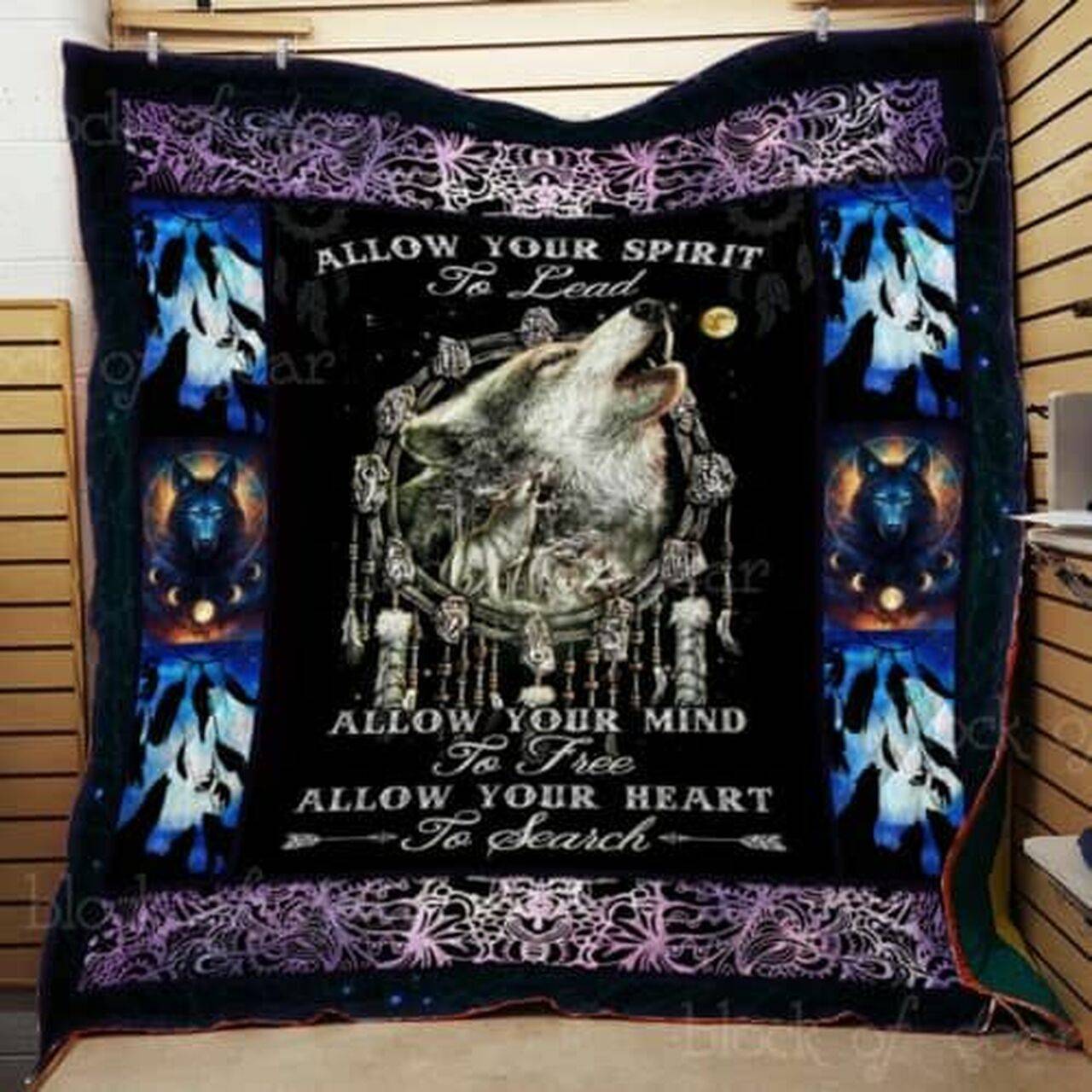 Wolf And Dreamcatcher Cl22100556Mdq Quilt Blanket and Home Decor