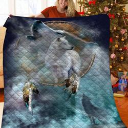 Wolf Dreamcatcher JFJ15038 3D Customized Quilt 2707 and Home Decor