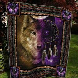 Wolf Dreamcatcher Quilt V1 and Home Decor