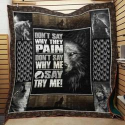 Wolf F1302 84O34 Customize Quilt Blanket and Home Decor