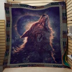 Wolf Galaxy Quilt V2 and Home Decor