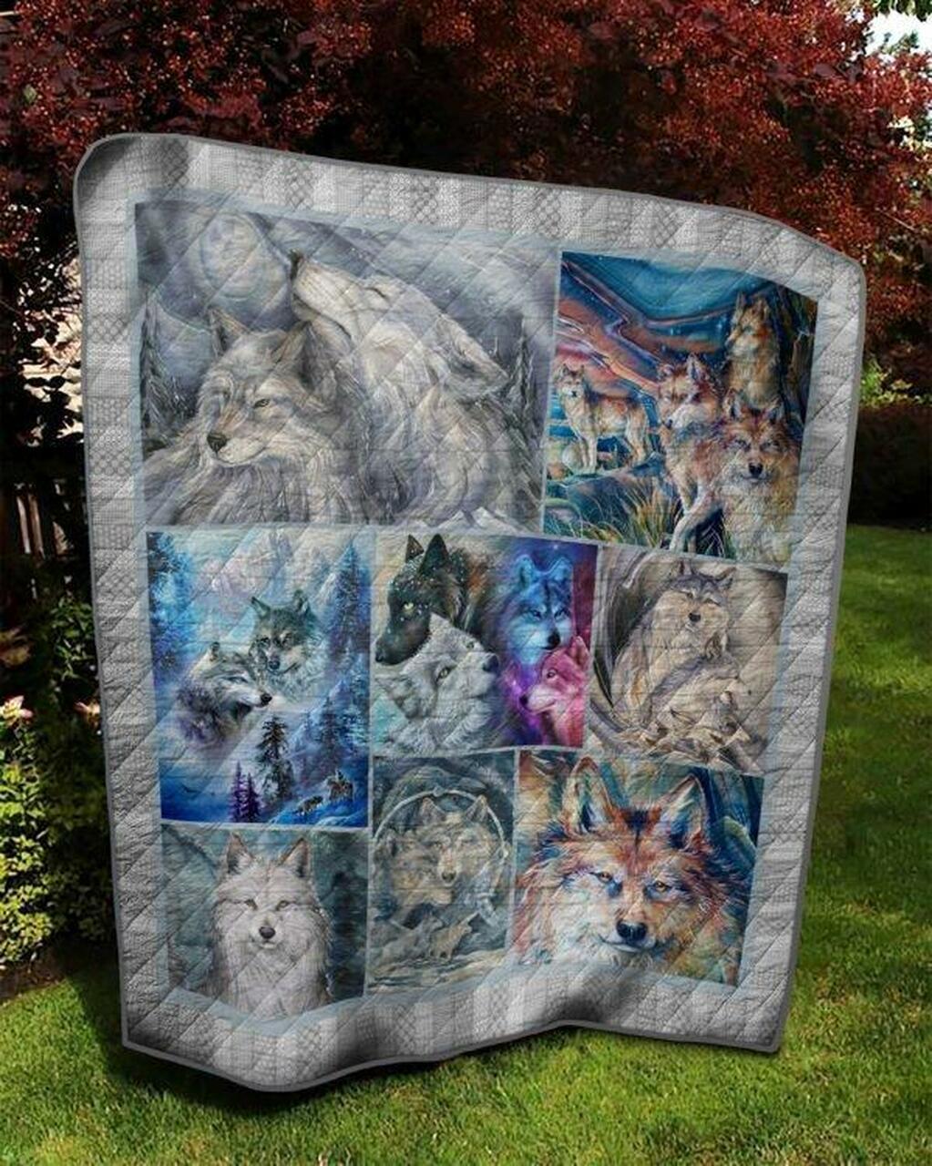 Wolf H080403 Quilt Blanket Quilt and Home Decor