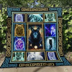 Wolf Hn160728 Quilt Blanket and Home Decor