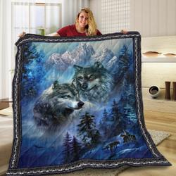 Wolf In The Forest GH25 NTTH011298 3D Customized Quilt and Home Decor