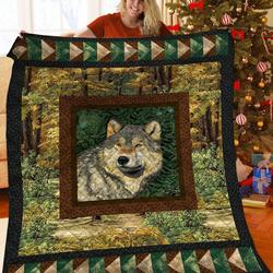 Wolf JFJ15049 3D Customized Quilt 2707 and Home Decor