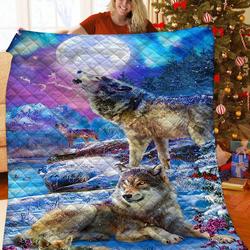 Wolf JFJ15076 3D Customized Quilt 2707 and Home Decor