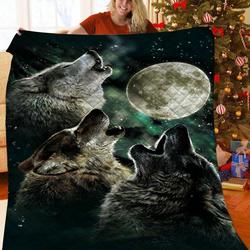 Wolf JFJ15077 3D Customized Quilt 2707 and Home Decor