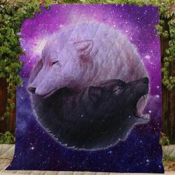 Wolf Love Quilt Blanket and Home Decor