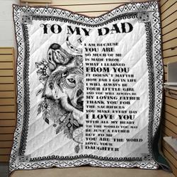 Wolf Love You Daddy LK47 NTTH011298 3D Customized Quilt and Home Decor
