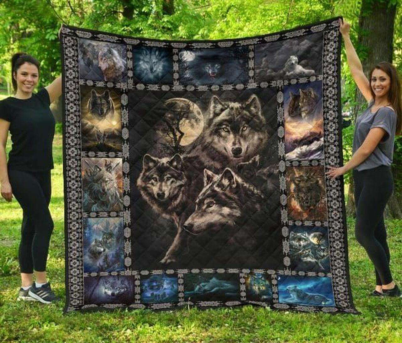 Wolf Mystical Wolves Quilt Blanket Dhc04011675Dd and Home Decor